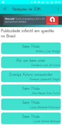 Redações Nota 1000 Enem android App screenshot 1