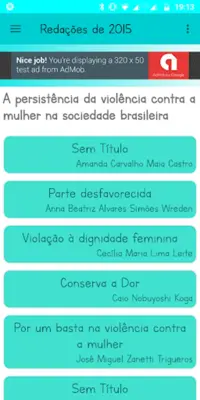 Redações Nota 1000 Enem android App screenshot 3